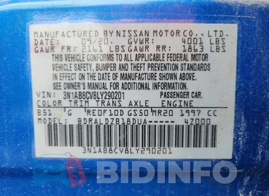 3N1AB8CV8LY290201 Photo# 12