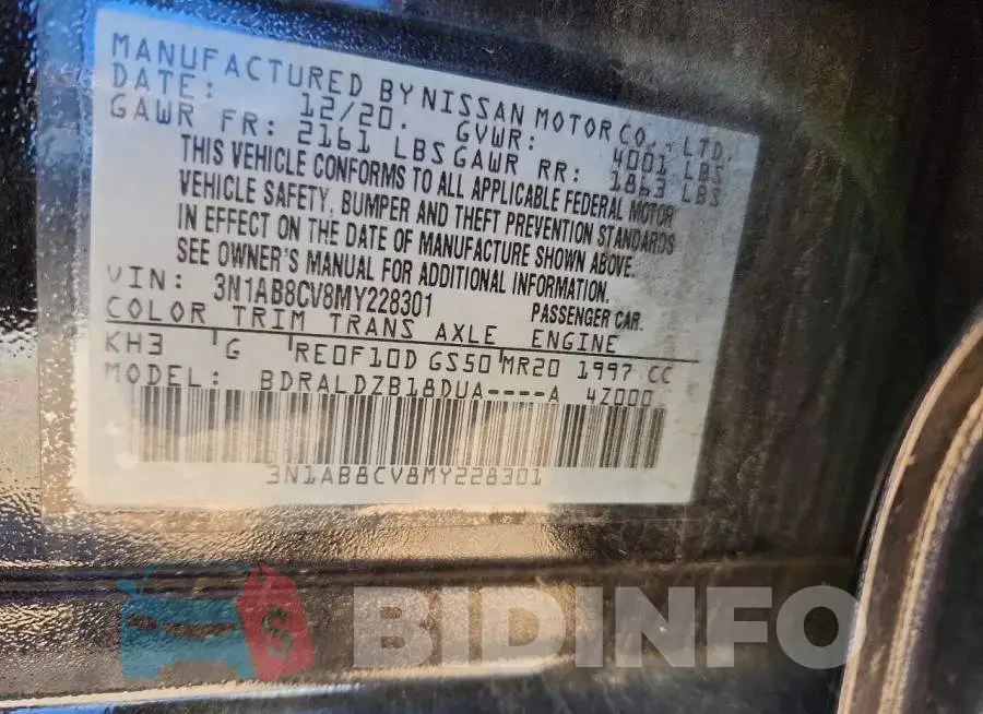 3N1AB8CV8MY228301 Photo# 12