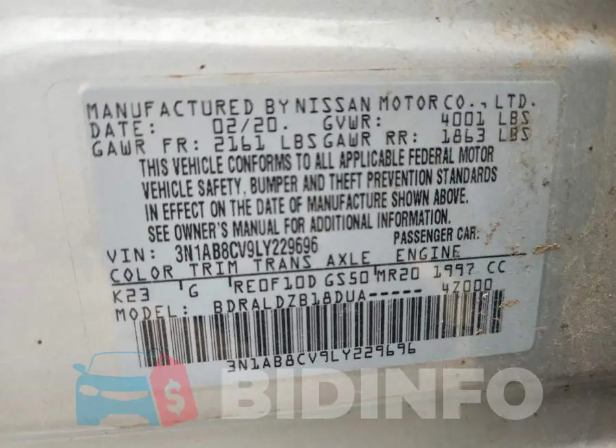 3N1AB8CV9LY229696 Photo# 12