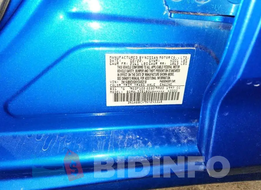 3N1AB8CV9NY245318 Photo# 13