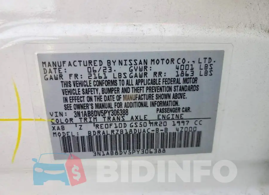 3N1AB8DV5PY306388 Photo# 12