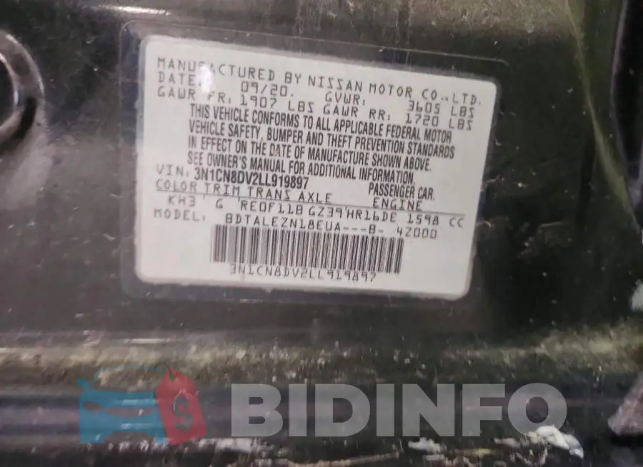 3N1CN8DV2LL919897 Photo# 12