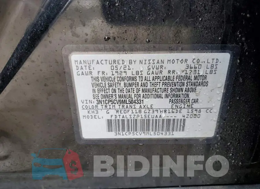 3N1CP5CV9ML504331 Photo# 13