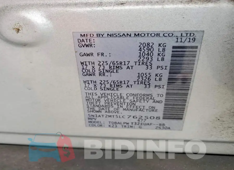 5N1AT2MT5LC762508 Photo# 13