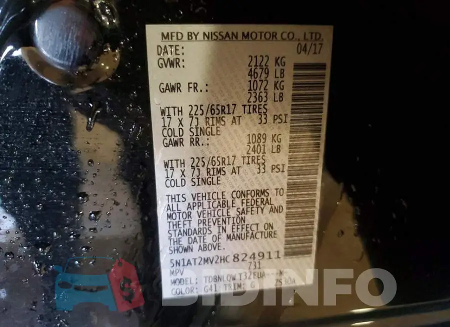 5N1AT2MV2HC824911 Photo# 12