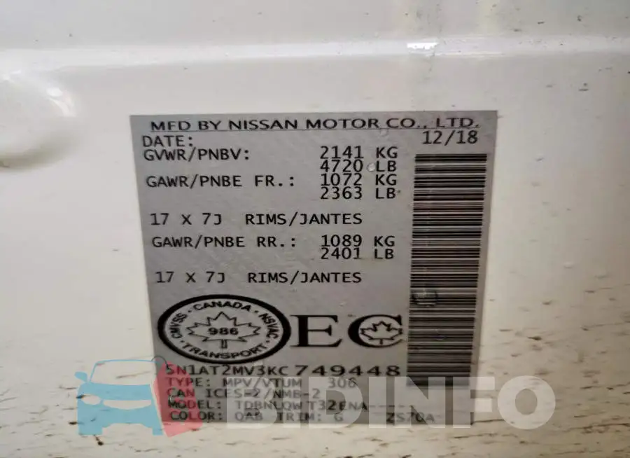 5N1AT2MV3KC749448 Photo# 13