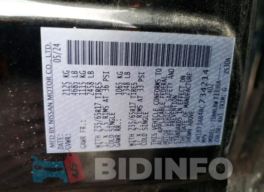 5N1BT3AB4RC734214 Photo# 12
