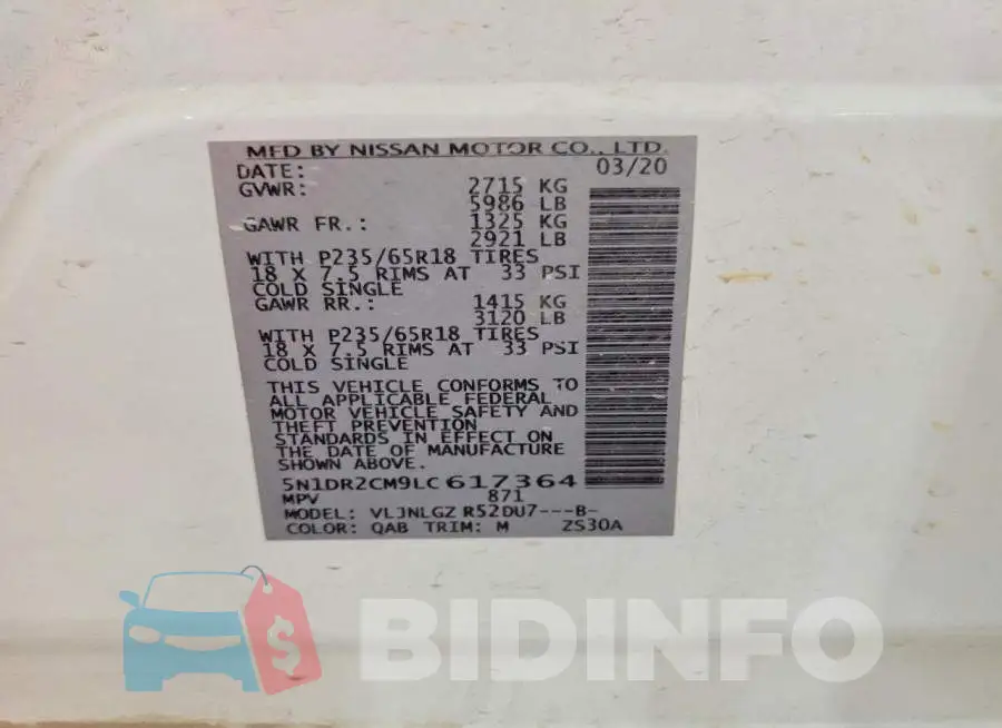 5N1DR2CM9LC617364 Photo# 14