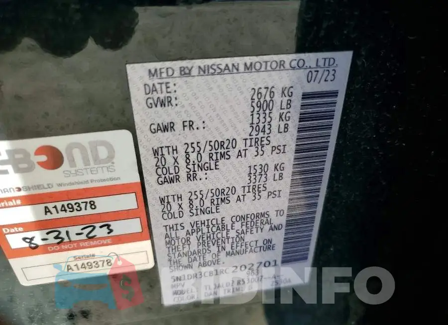 5N1DR3CB1RC202701 Photo# 13