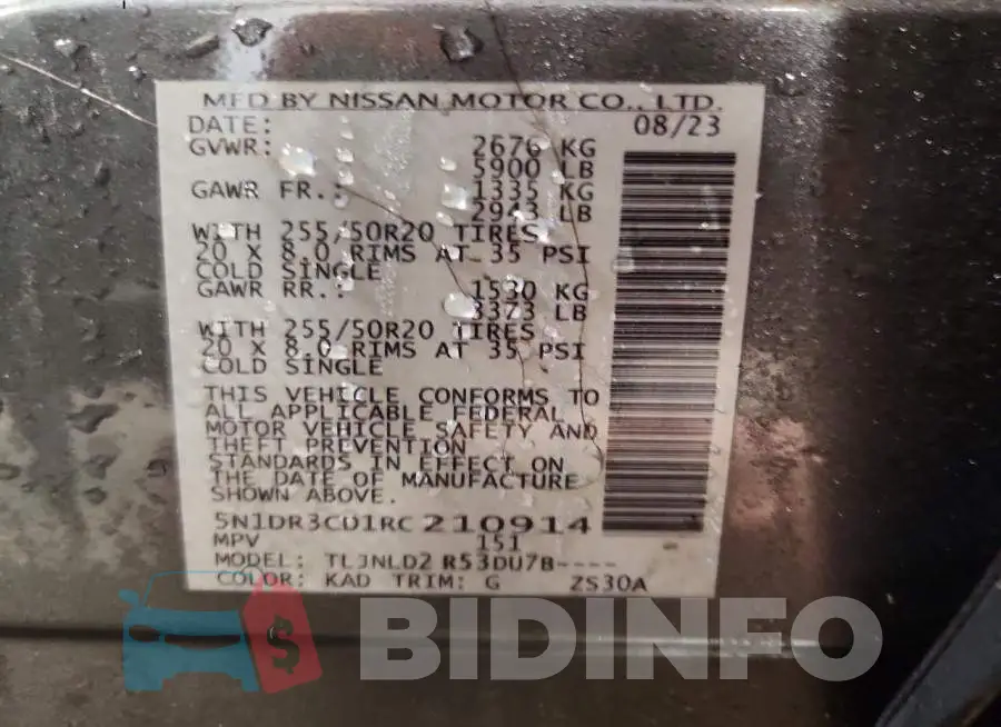 5N1DR3CD1RC210914 Photo# 13