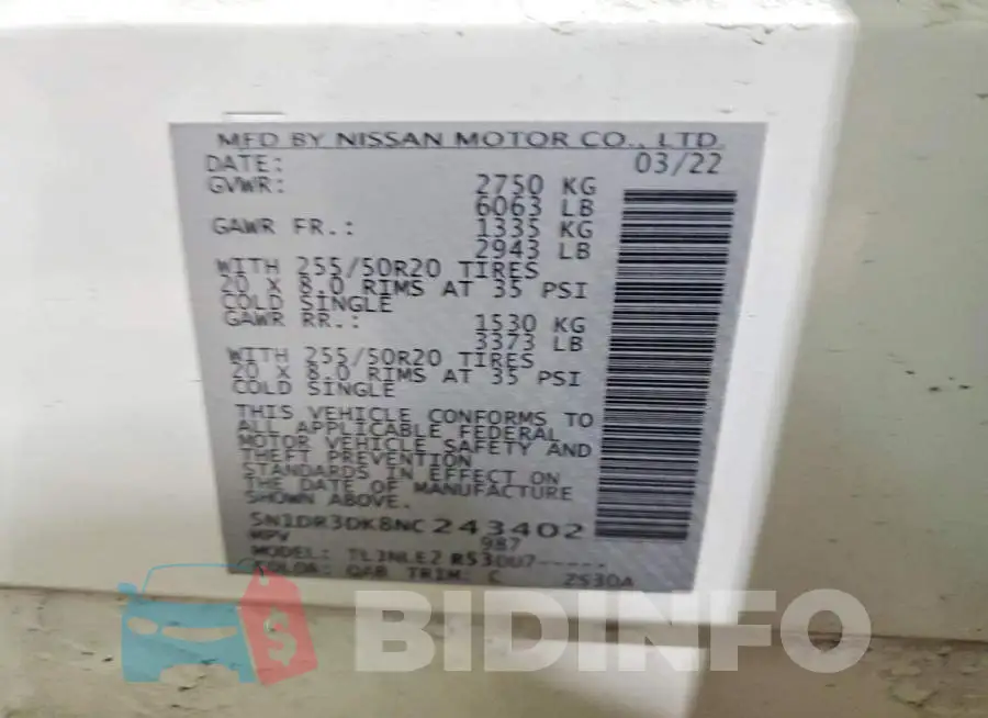5N1DR3DK8NC243402 Photo# 13