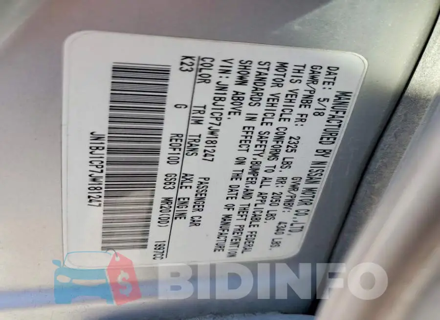 JN1BJ1CP7JW181247 Photo# 13