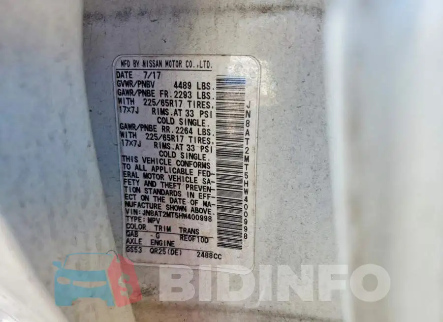 JN8AT2MT5HW400998 Photo# 13