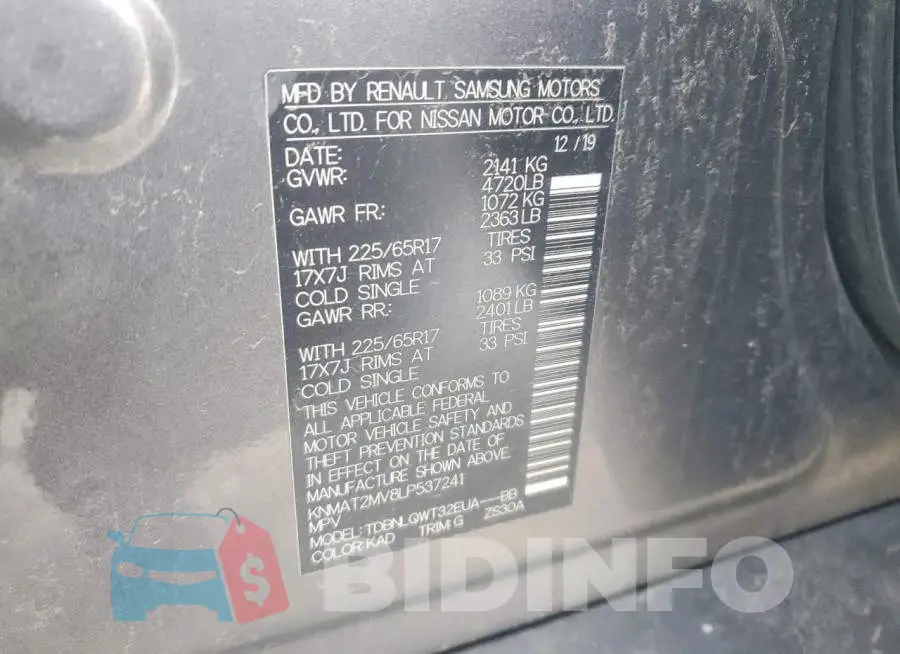 KNMAT2MV8LP537241 Photo# 12