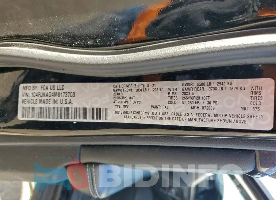 1C4RJKAG4M8173703 Photo# 13