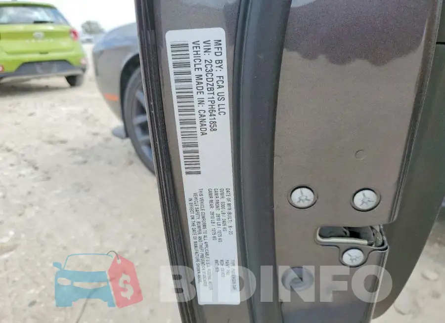 2C3CDZBT1PH641858 Photo# 12