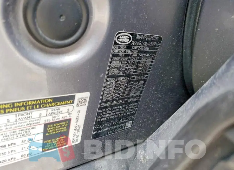 SALYK2FV7LA249107 Photo# 13