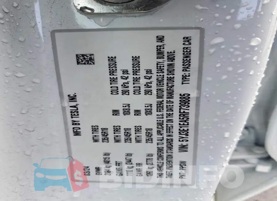 5YJ3E1EA5RF739885 Photo# 12