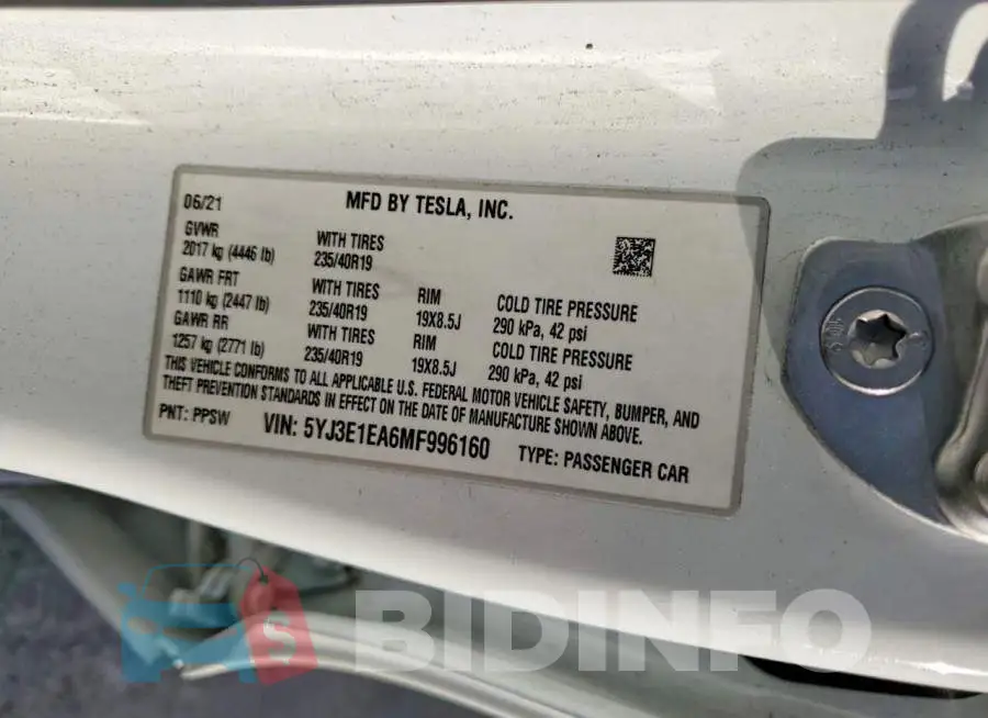 5YJ3E1EA6MF996160 Photo# 12
