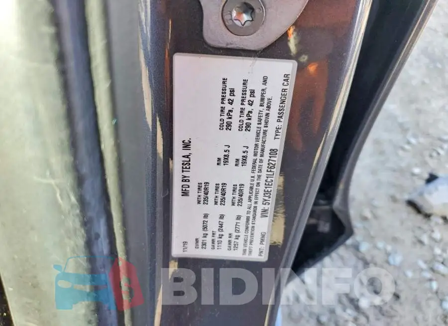 5YJ3E1EC1LF627108 Photo# 12