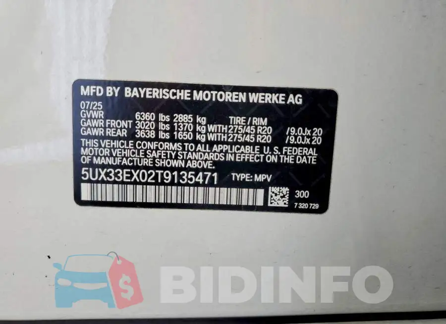 5UX33EX02T9135471 Photo# 13