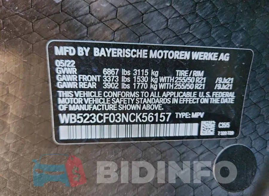WB523CF03NCK56157 Photo# 14