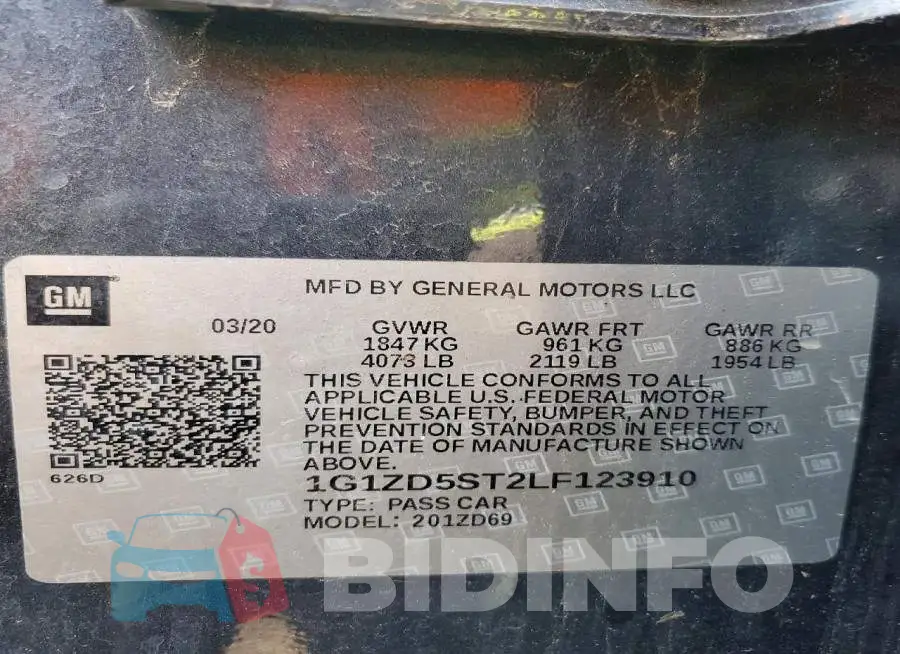 1G1ZD5ST2LF123910 Photo# 12