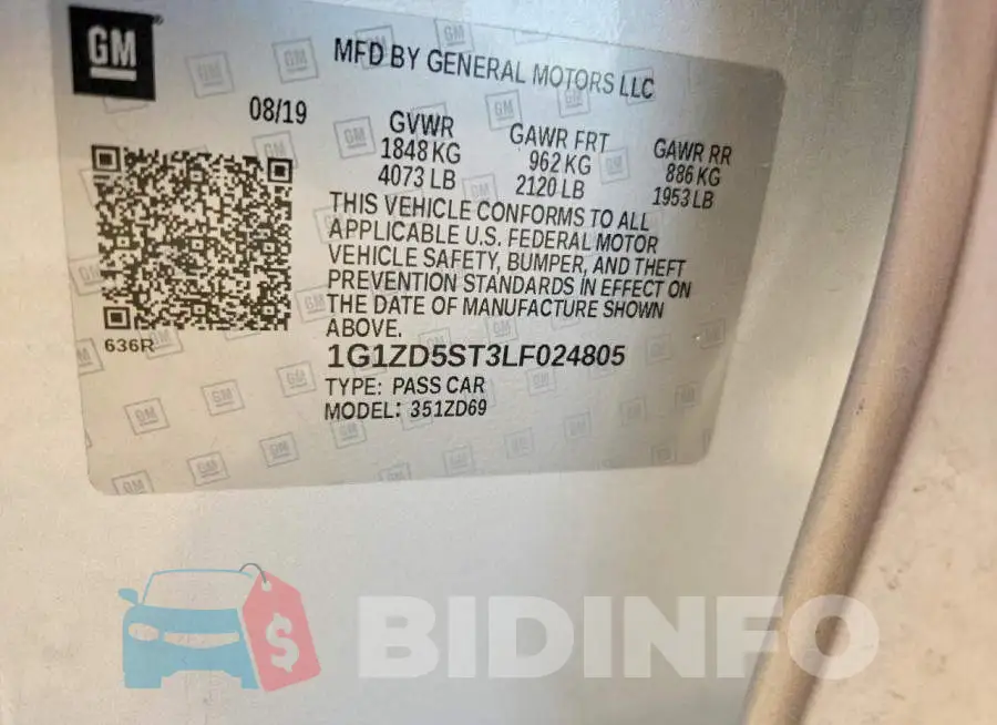 1G1ZD5ST3LF024805 Photo# 12