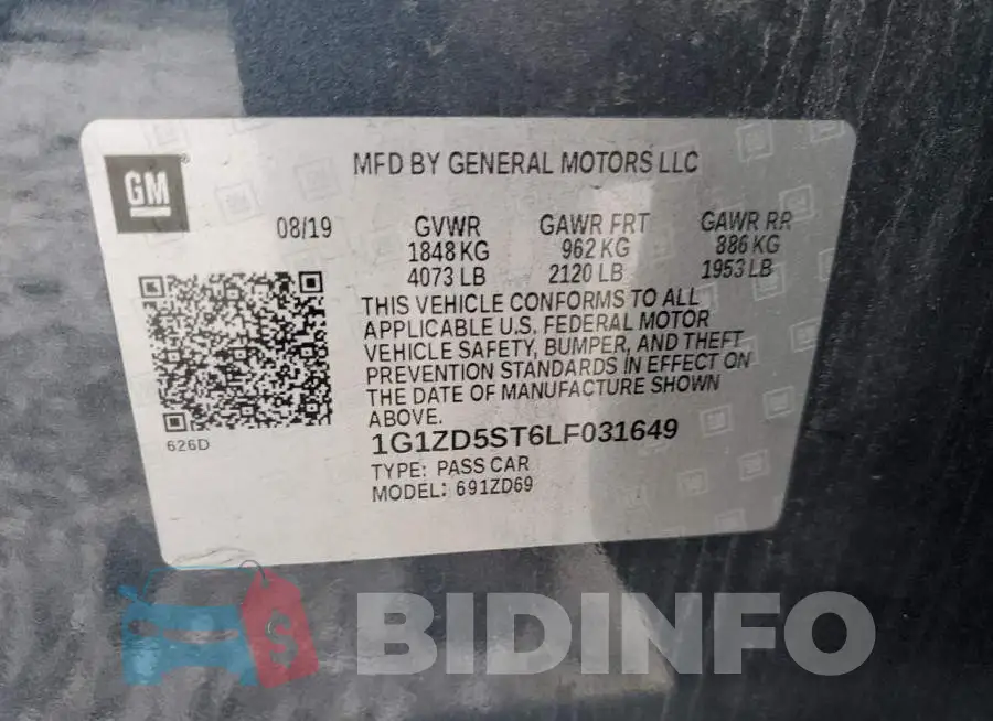 1G1ZD5ST6LF031649 Photo# 12
