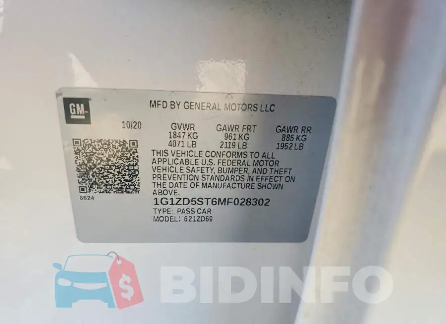 1G1ZD5ST6MF028302 Photo# 12