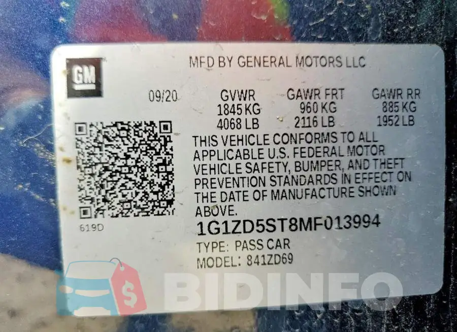 1G1ZD5ST8MF013994 Photo# 13