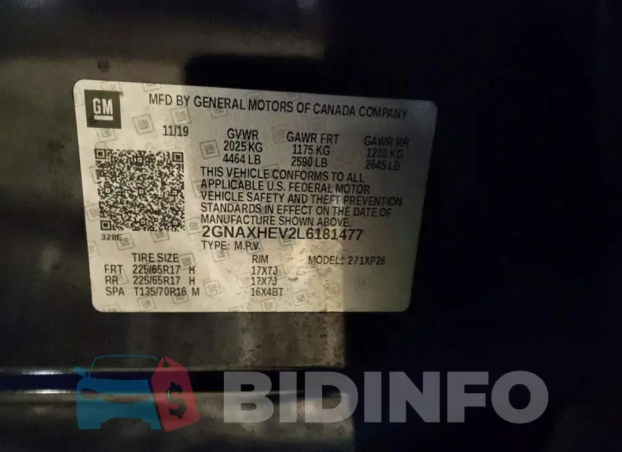 2GNAXHEV2L6181477 Photo# 13