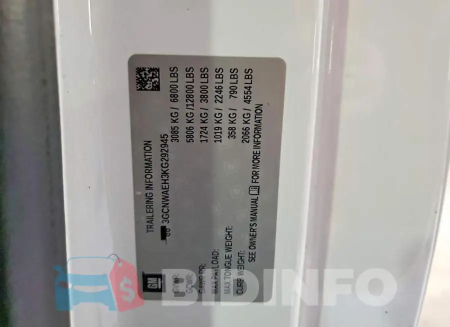 3GCNWAEH3KG292945 Photo# 12
