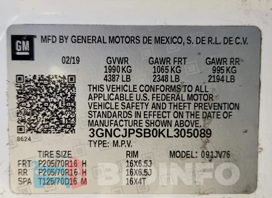 3GNCJPSB0KL305089 Photo# 13