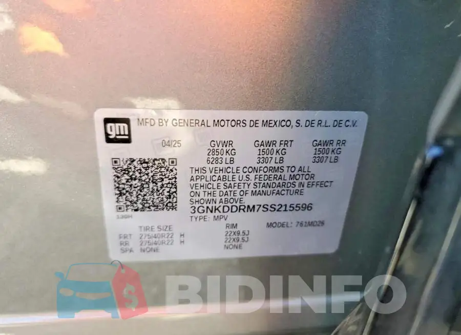 3GNKDDRM7SS215596 Photo# 14