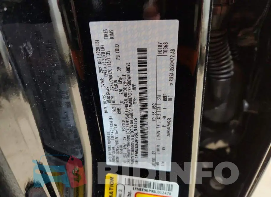 1FMEE9BP9SLB12475 Photo# 14