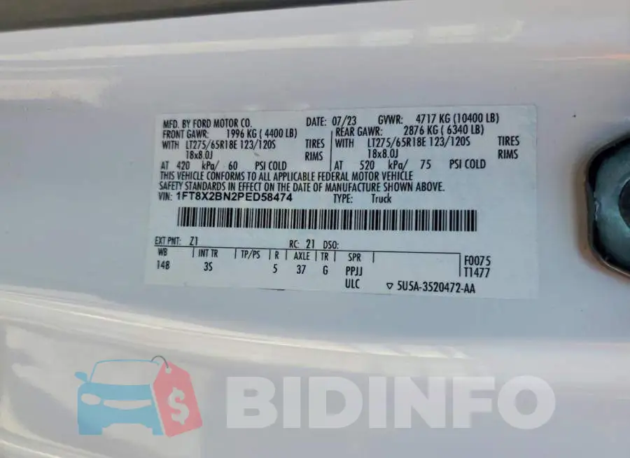 1FT8X2BN2PED58474 Photo# 13