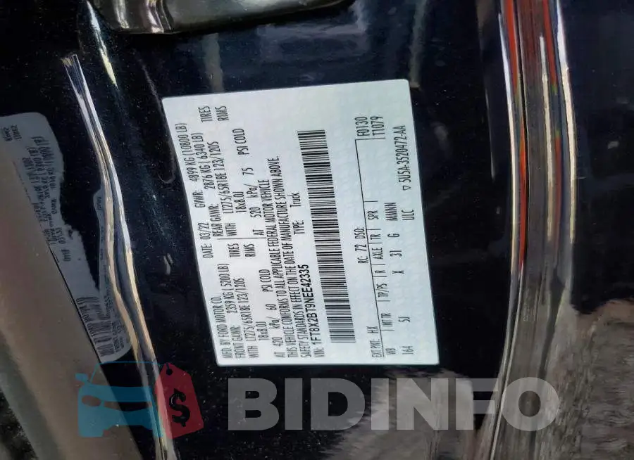 1FT8X2BT9NEE42335 Photo# 12