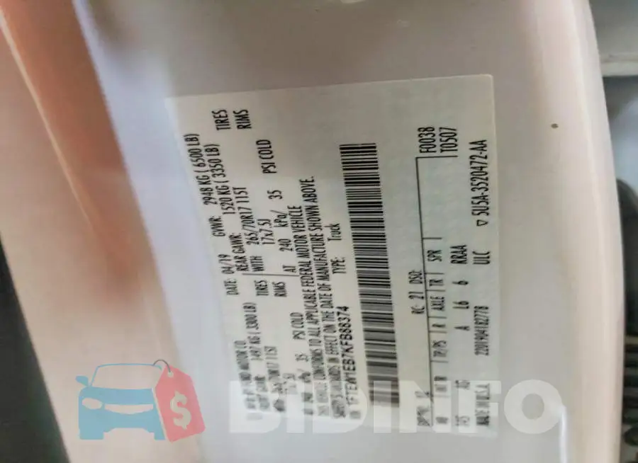 1FTEW1EB7KFB88374 Photo# 13