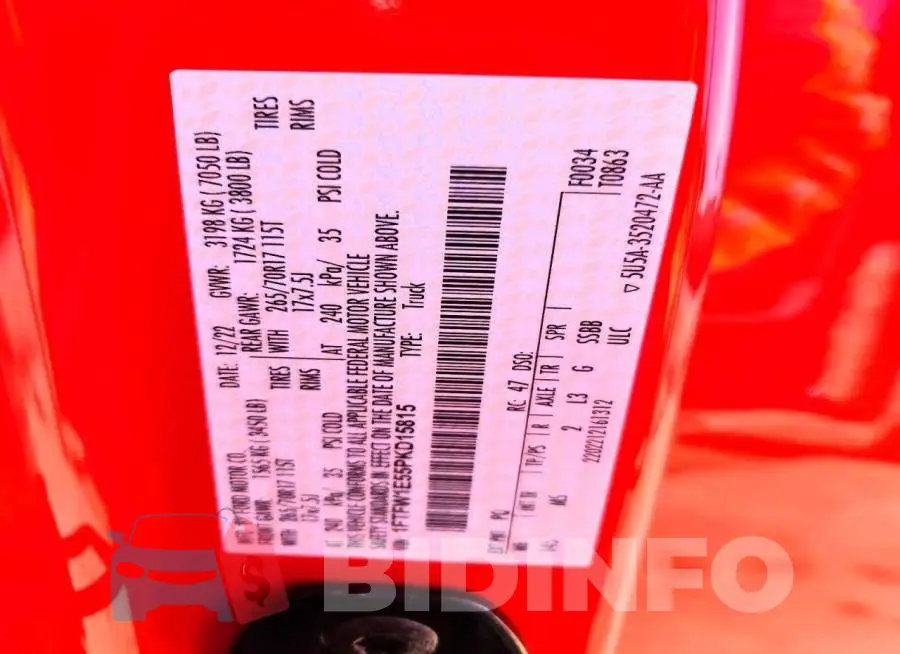 1FTFW1E55PKD15815 Photo# 12