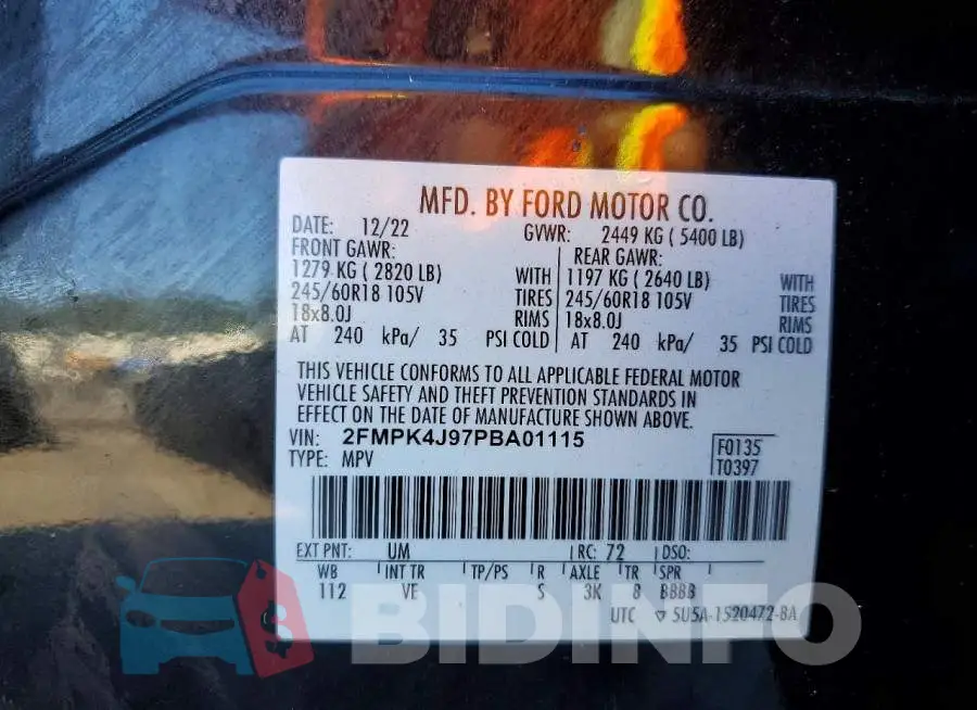 2FMPK4J97PBA01115 Photo# 13