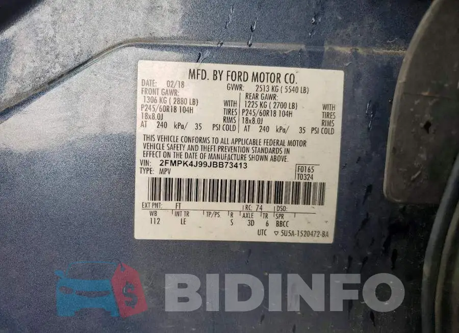 2FMPK4J99JBB73413 Photo# 12