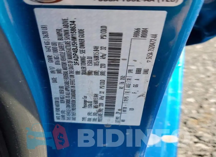 3FADP4BJ5HM158634 Photo# 12