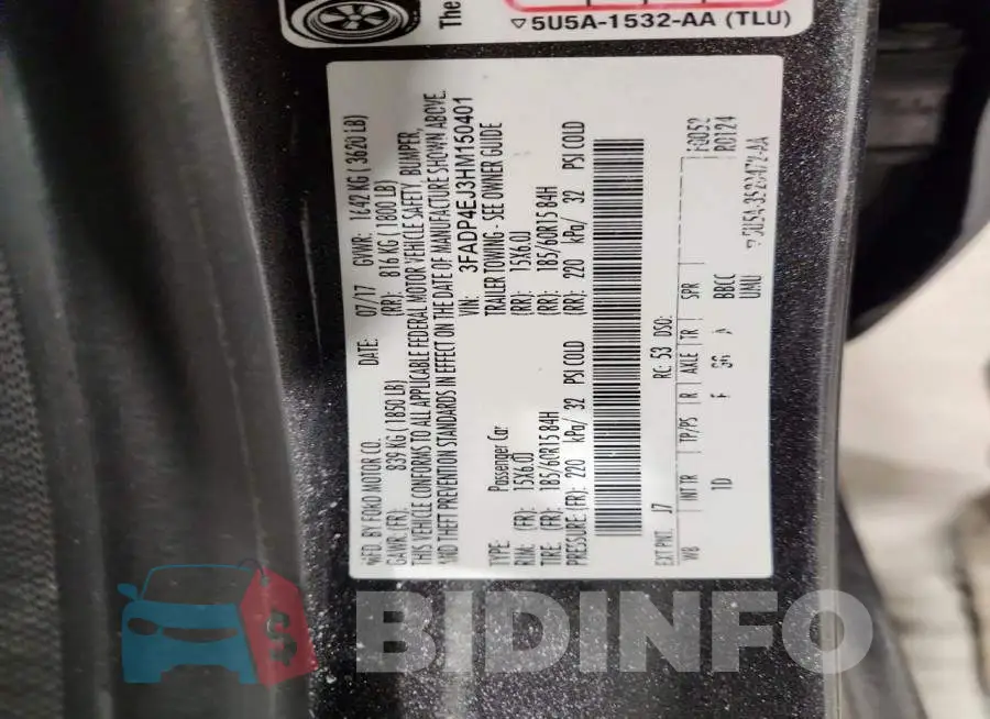 3FADP4EJ3HM150401 Photo# 12