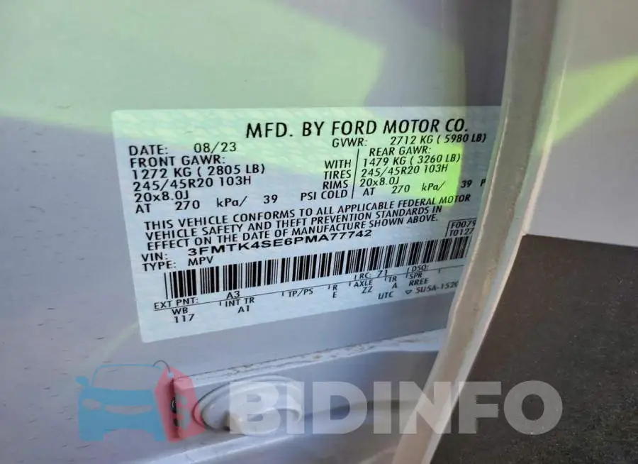 3FMTK4SE6PMA77742 Photo# 12
