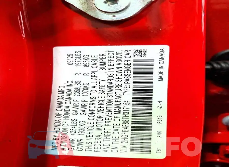 2HGFE4F88TH317154 Photo# 12