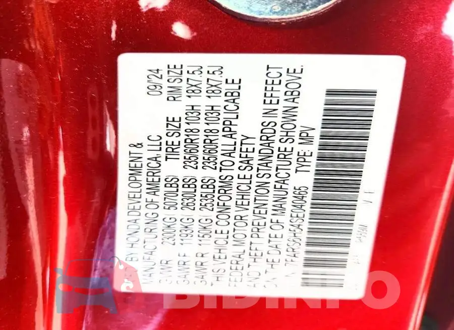 7FARS6H54SE040465 Photo# 12