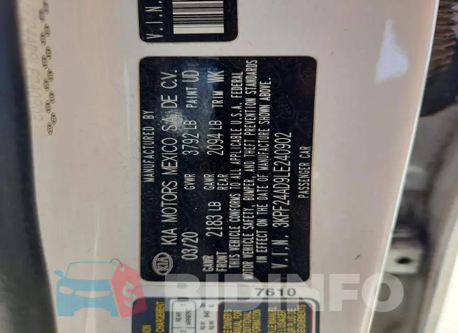 3KPF24AD9LE240902 Photo# 12