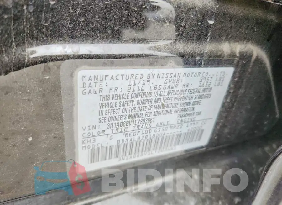 3N1AB8BV1LY203661 Photo# 12