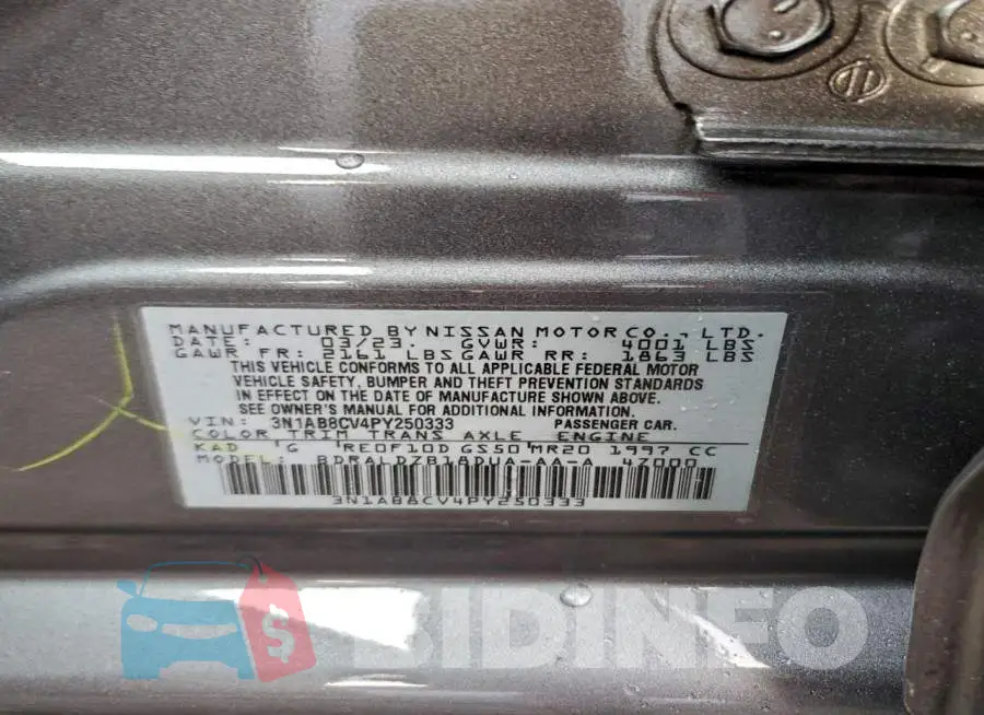 3N1AB8CV4PY250333 Photo# 12